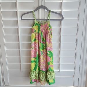 Lilly Pulitzer Vibrant Pink and Green Kids Dress